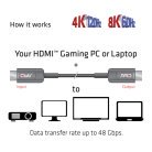 Club 3D  HDMI – HDMI 2.1 - cable, 10 m, Black