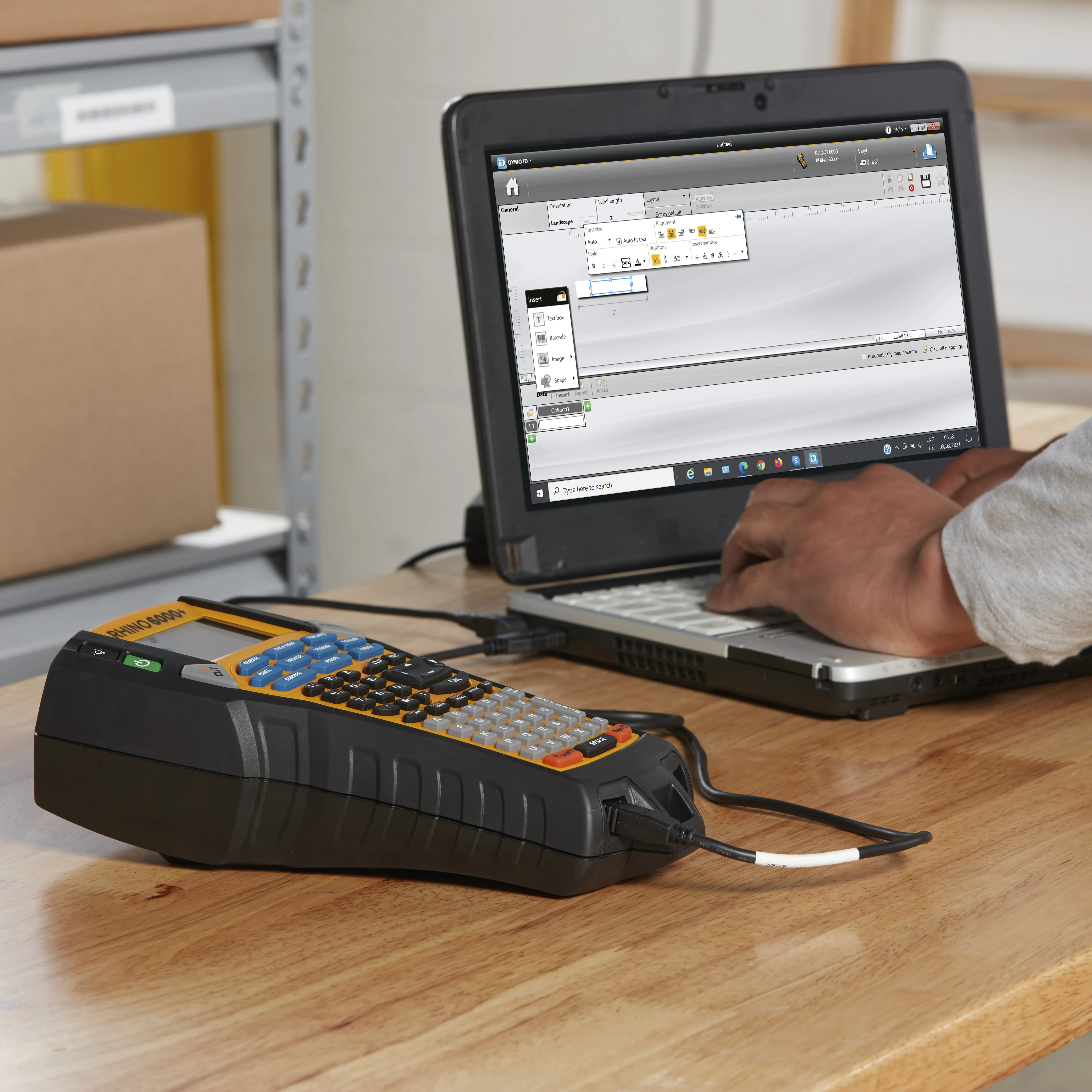 Dymo LabelMaker Rhino 6000 -tarrakirjoitin