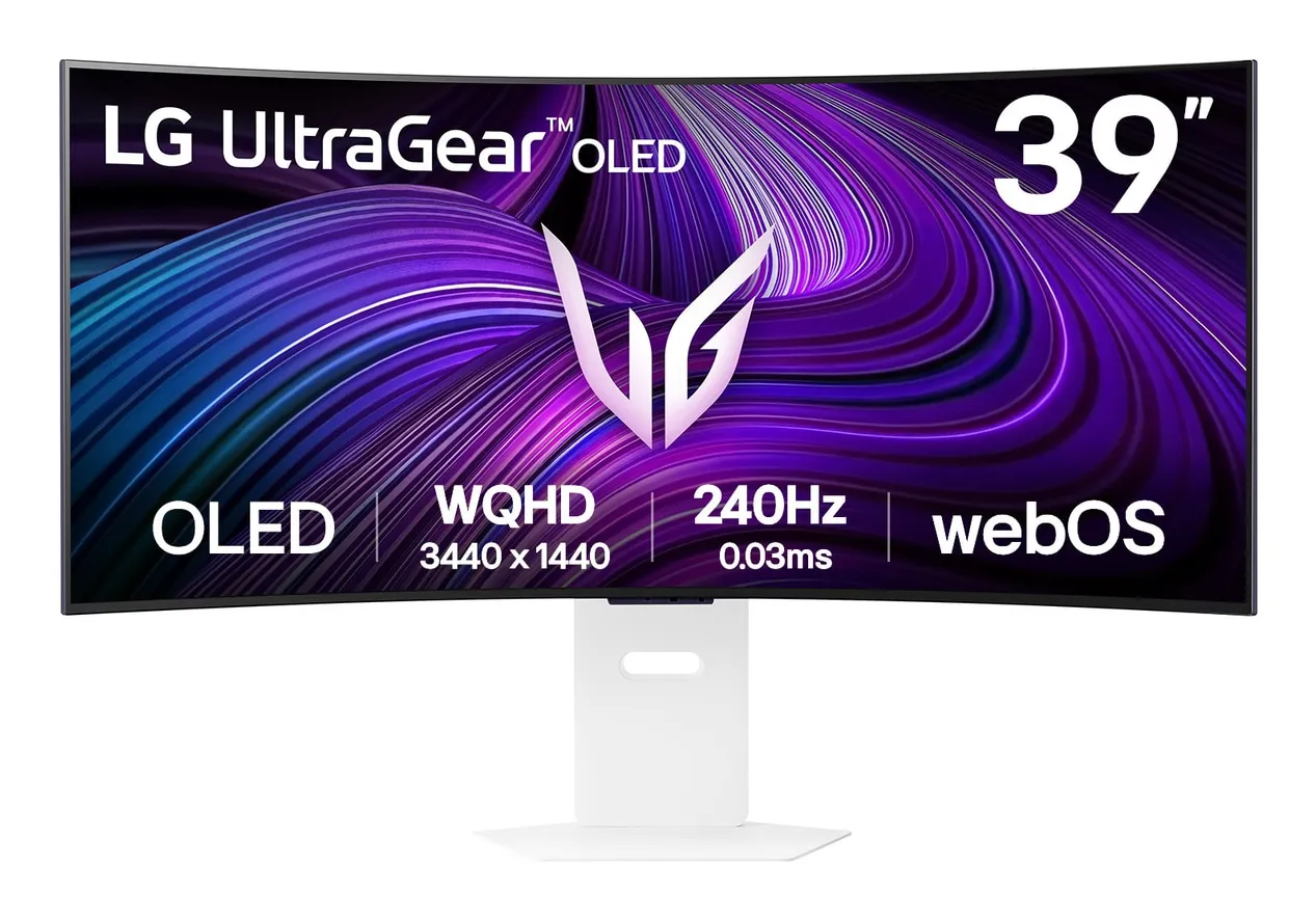 LG UltraGear 39GX90SA-W 39" UWQHD, OLED Curved Gaming Monitor with USB-C hub