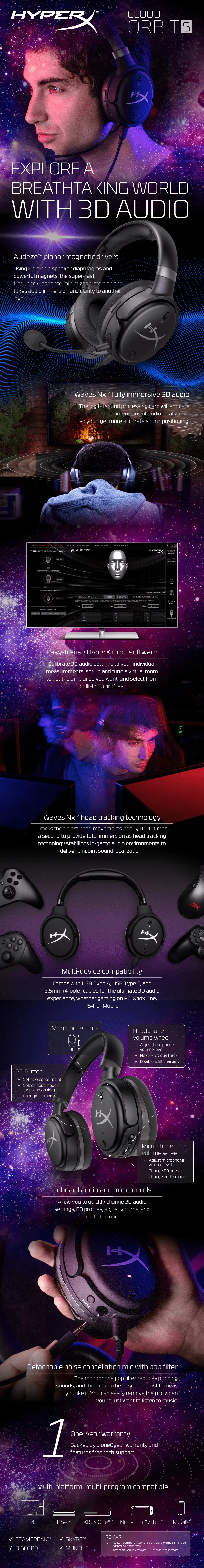 HyperX Cloud Orbit S - gaming headset