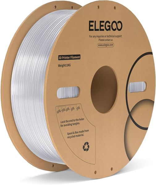 ELEGOO PC 1.75 mm, 1 kg -3D-tulostusfilamentti, l&auml;pin&auml;kyv&auml;