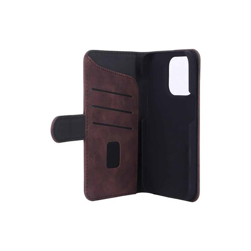 GEAR Wallet, iPhone 12 / 12 Pro - pl&aring;nboksfodral, Brun
