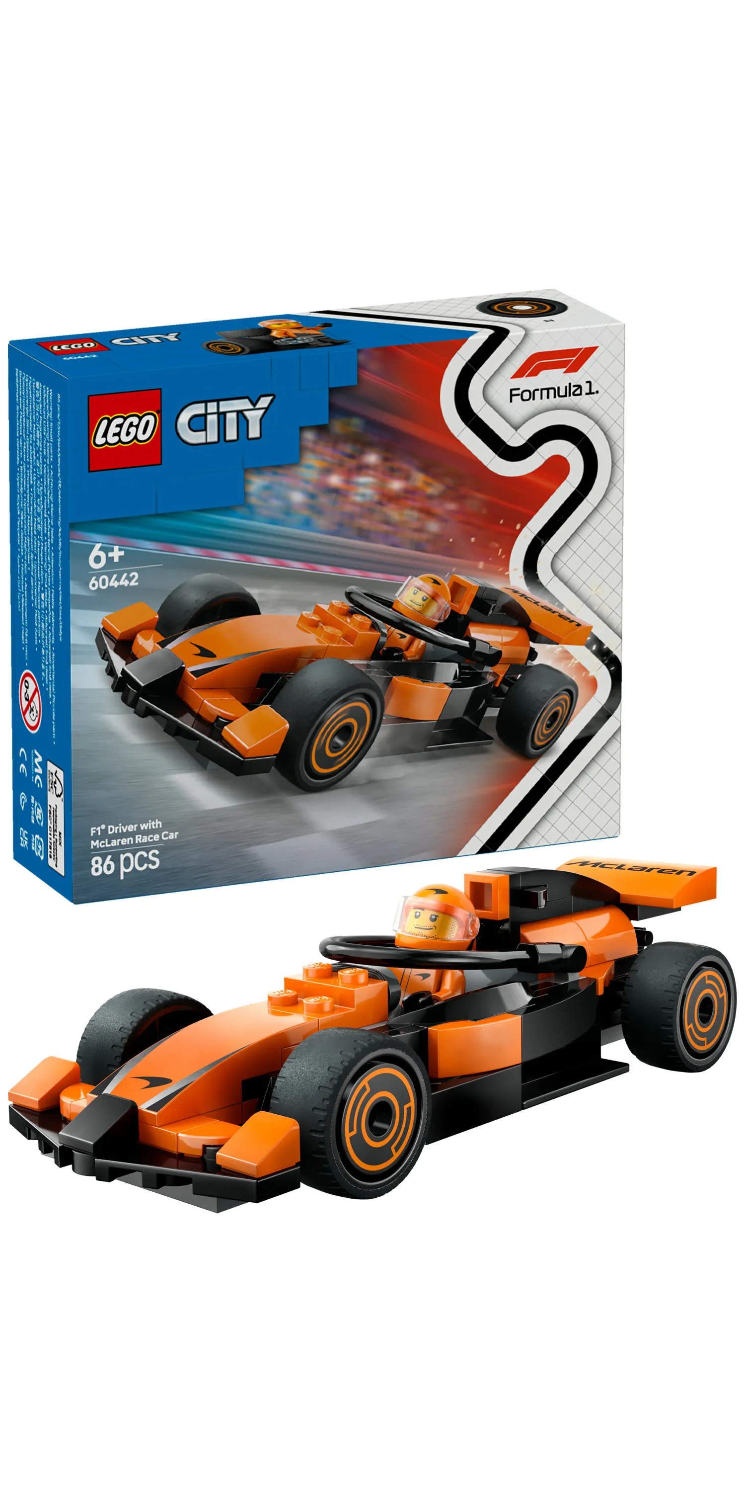 LEGO City F1-f&ouml;rare och McLaren racerbil 60442