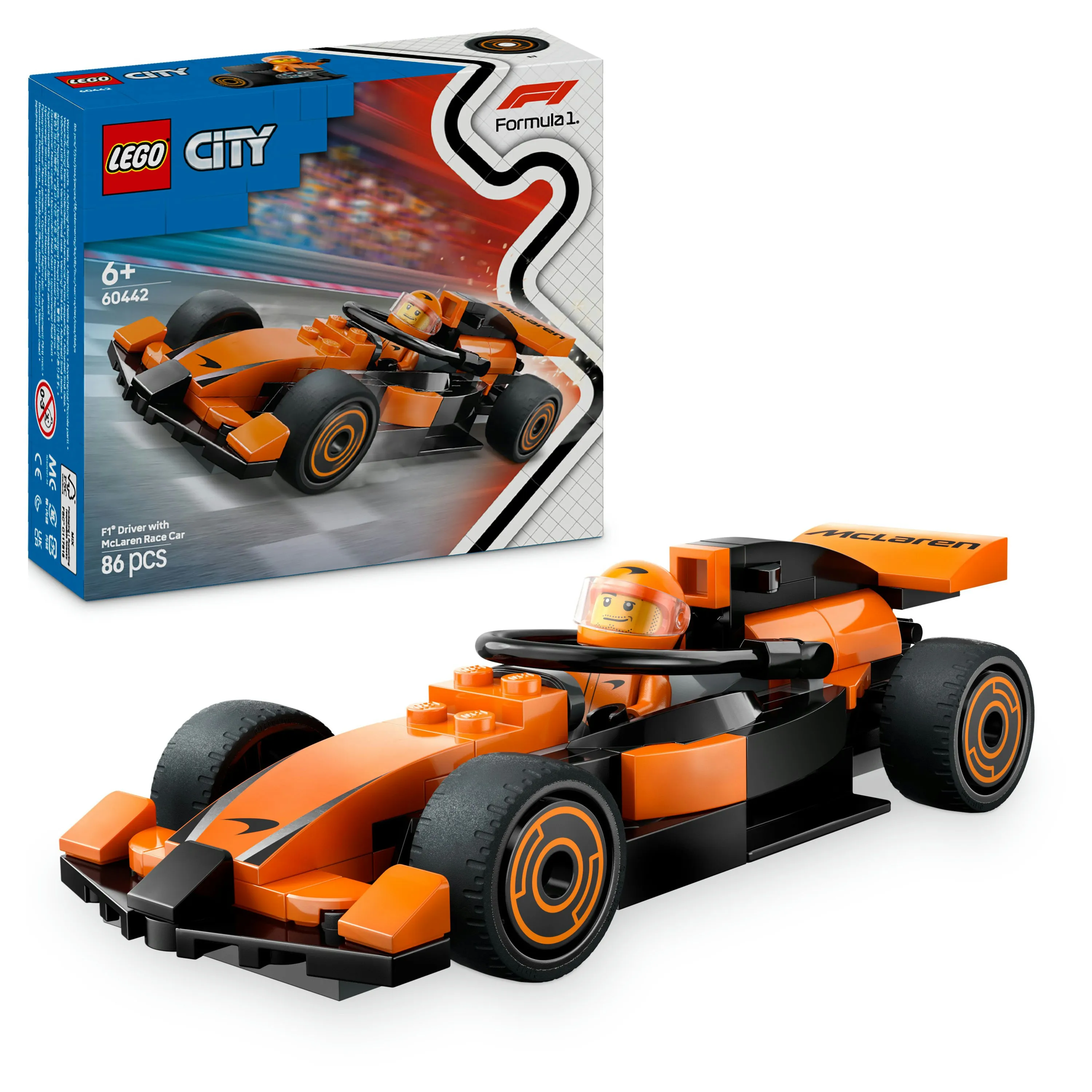 LEGO City F1-f&ouml;rare och McLaren racerbil 60442