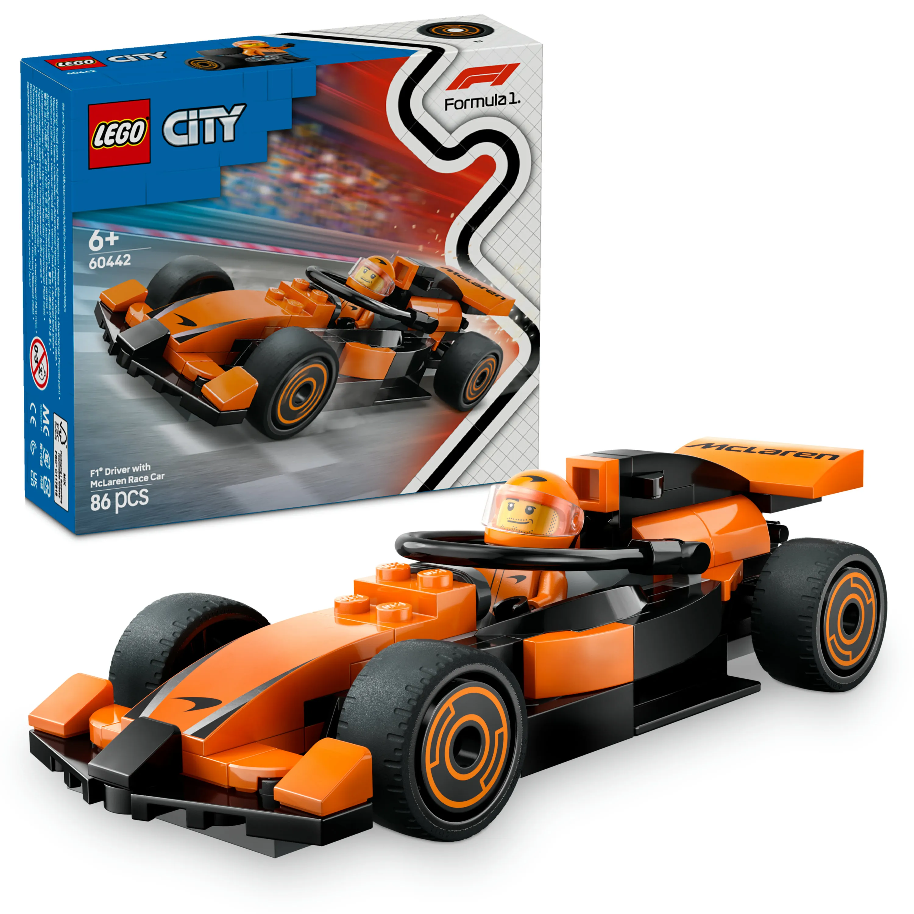 LEGO City F1-f&ouml;rare och McLaren racerbil 60442