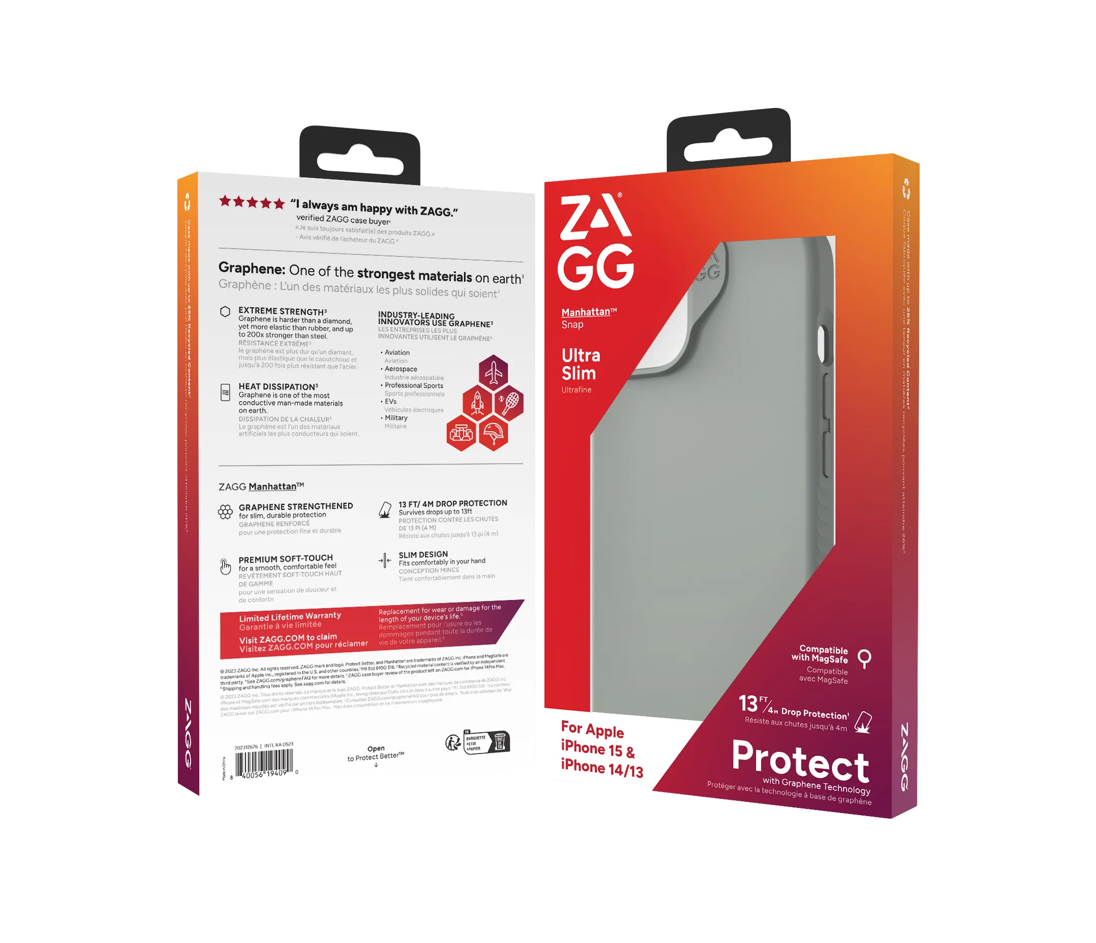 ZAGG Manhattan Snap iPhone 15/iPhone 14/13 Sage