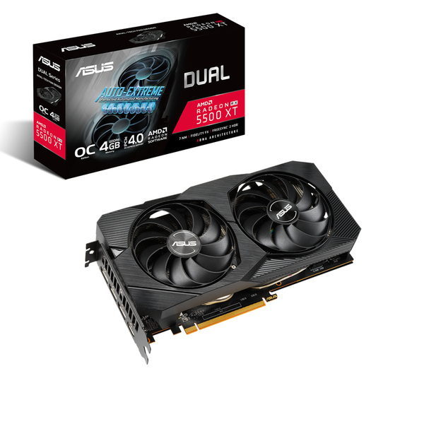 Asus AMD RX 5500 XT Dual OC EVO 4 Gt -n&auml;yt&ouml;nohjain