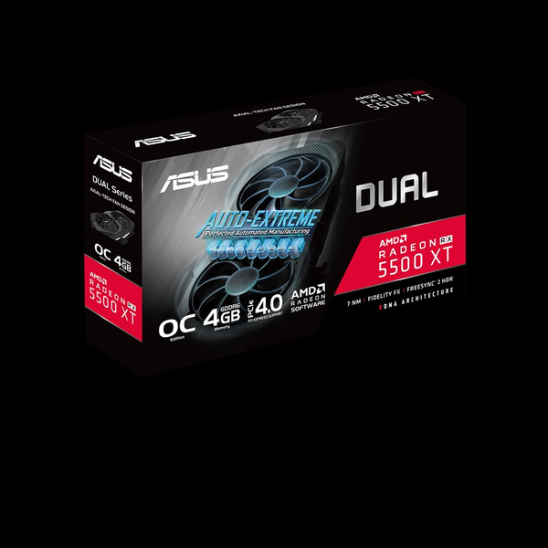 Asus AMD RX 5500 XT Dual OC EVO 4 Gt -n&auml;yt&ouml;nohjain