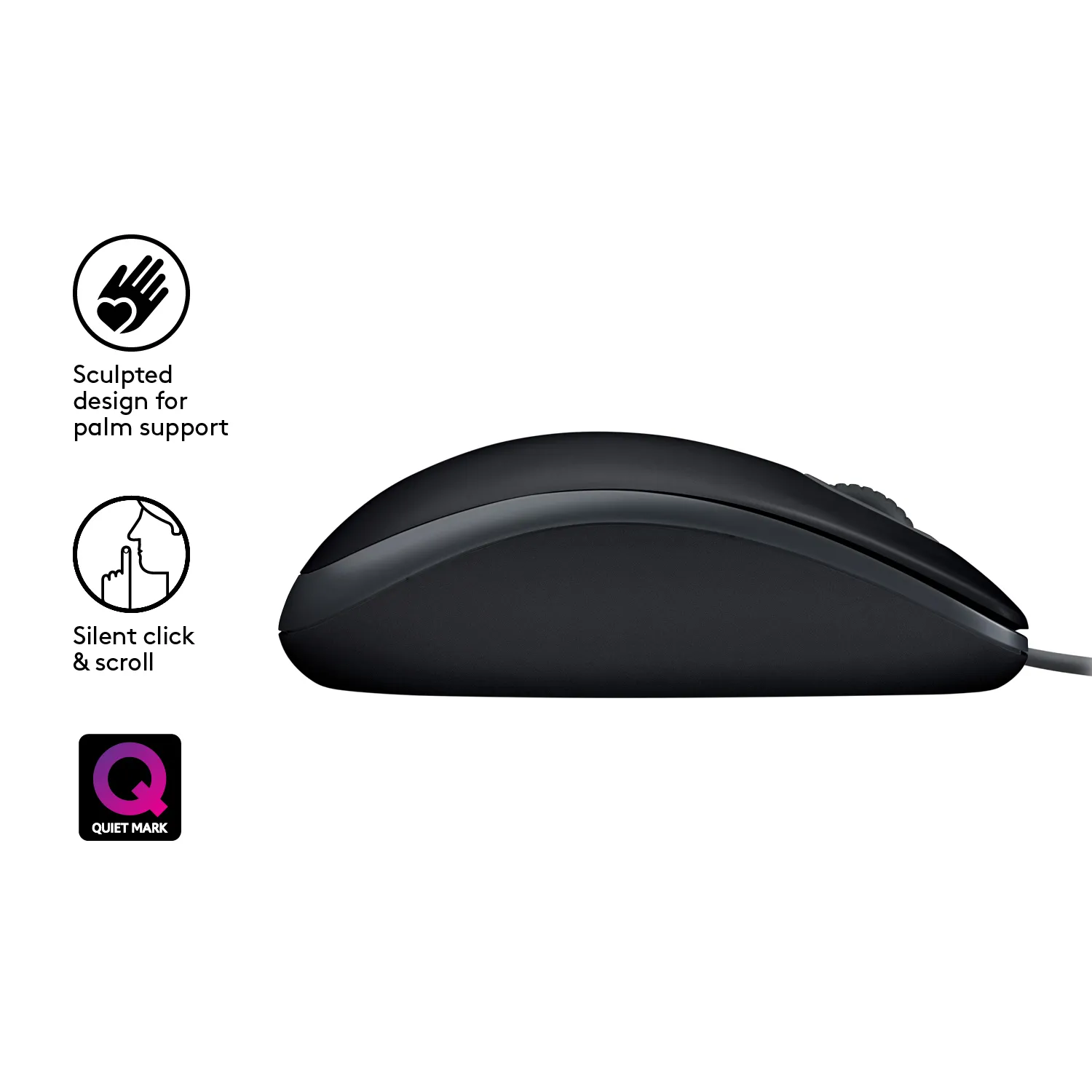 Logitech B110 Silent - mouse, Black