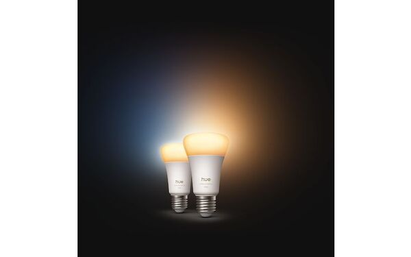 Philips Hue LED smart lamp, White ambiance, E27, 2-pack