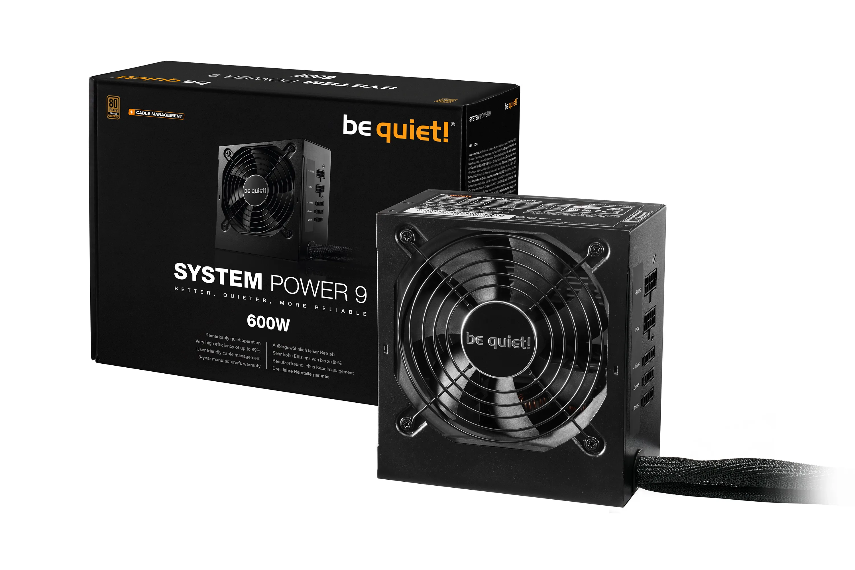 be quiet! System Power 9 Semi 600W - Power supply, 80 Plus Bronze