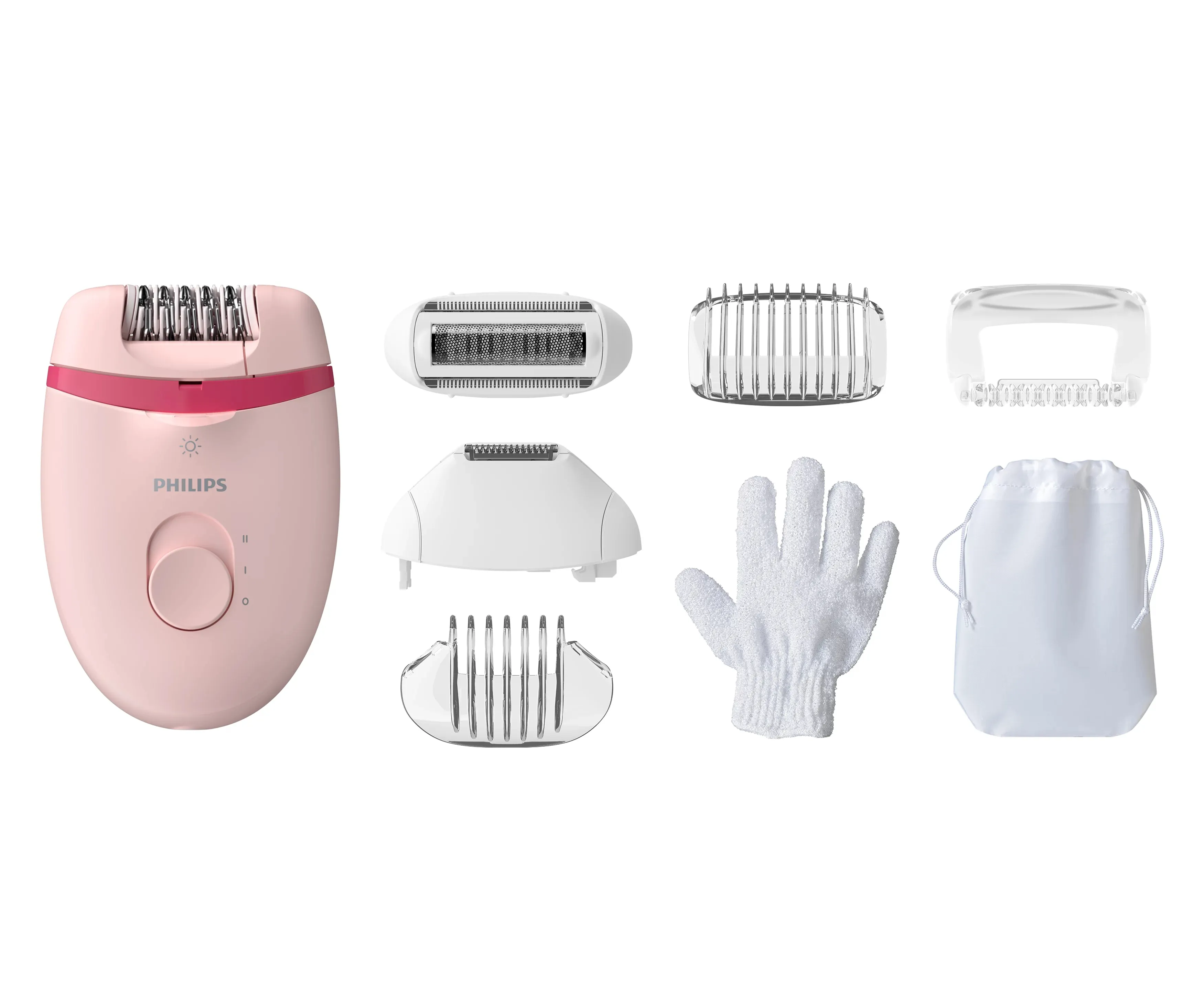 Philips Satinelle Essential BRE285/00 tv&auml;ttbar epilator, rosa