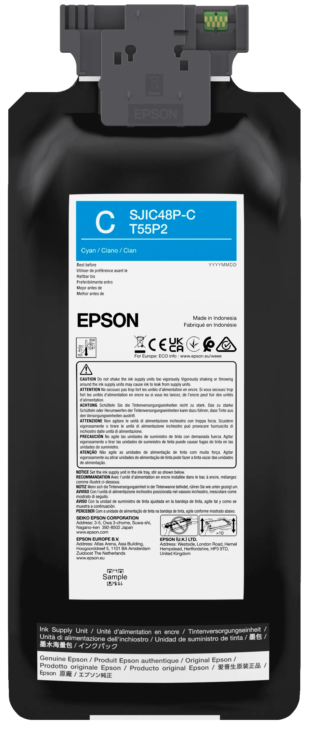 Epson SJIC48P-C-mustekasetti, 480 ml, syaani