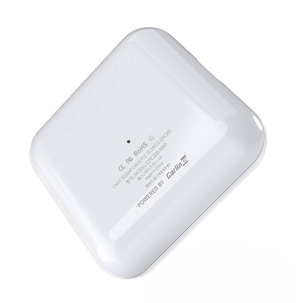 CARLINKIT CPC200-U2W MINI Wireless Apple CarPlay Adapter, White