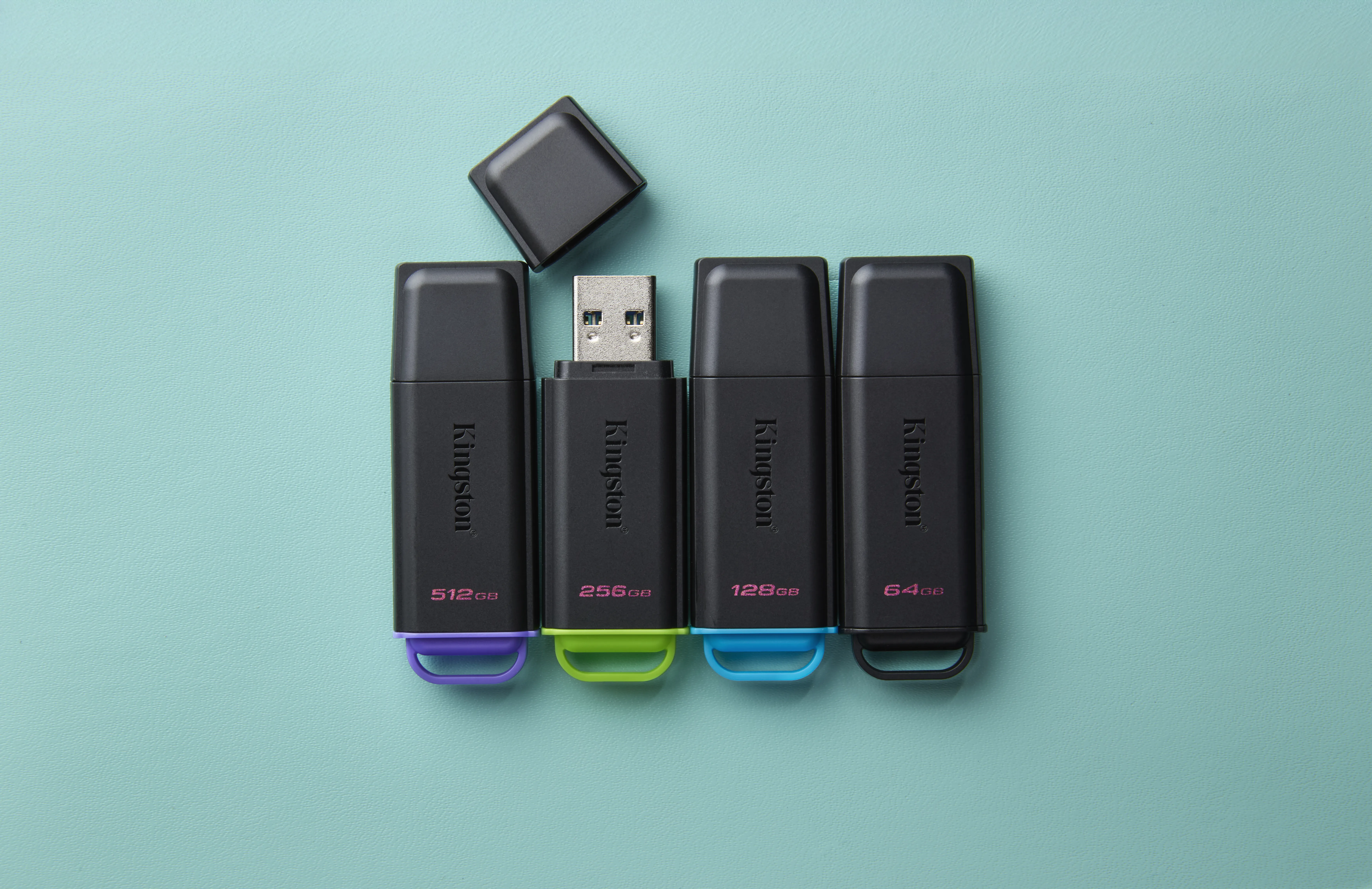 Kingston DataTraveler Exodia Gen2 USB 3.2 Gen 1 256 Gt -muistitikku, musta/vihre&auml;