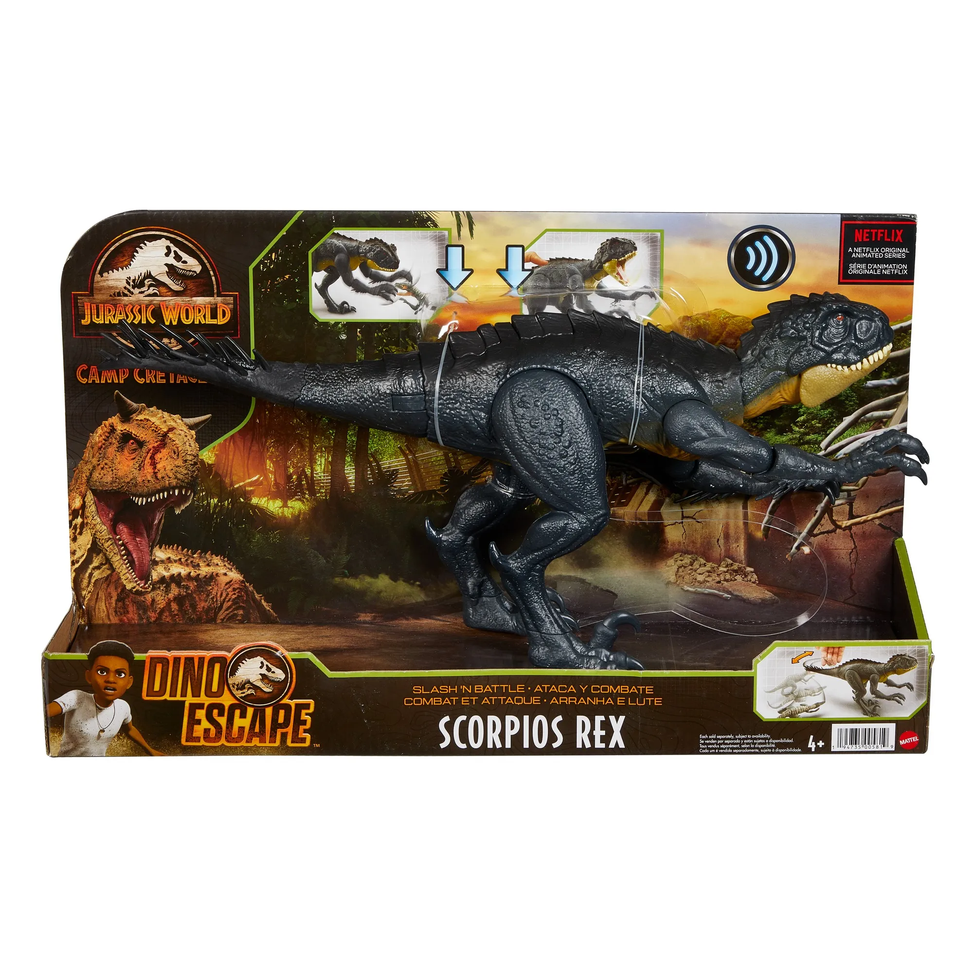 Mattel Jurassic World Battle Action Scorpios Rex Toy Figure HCB03
