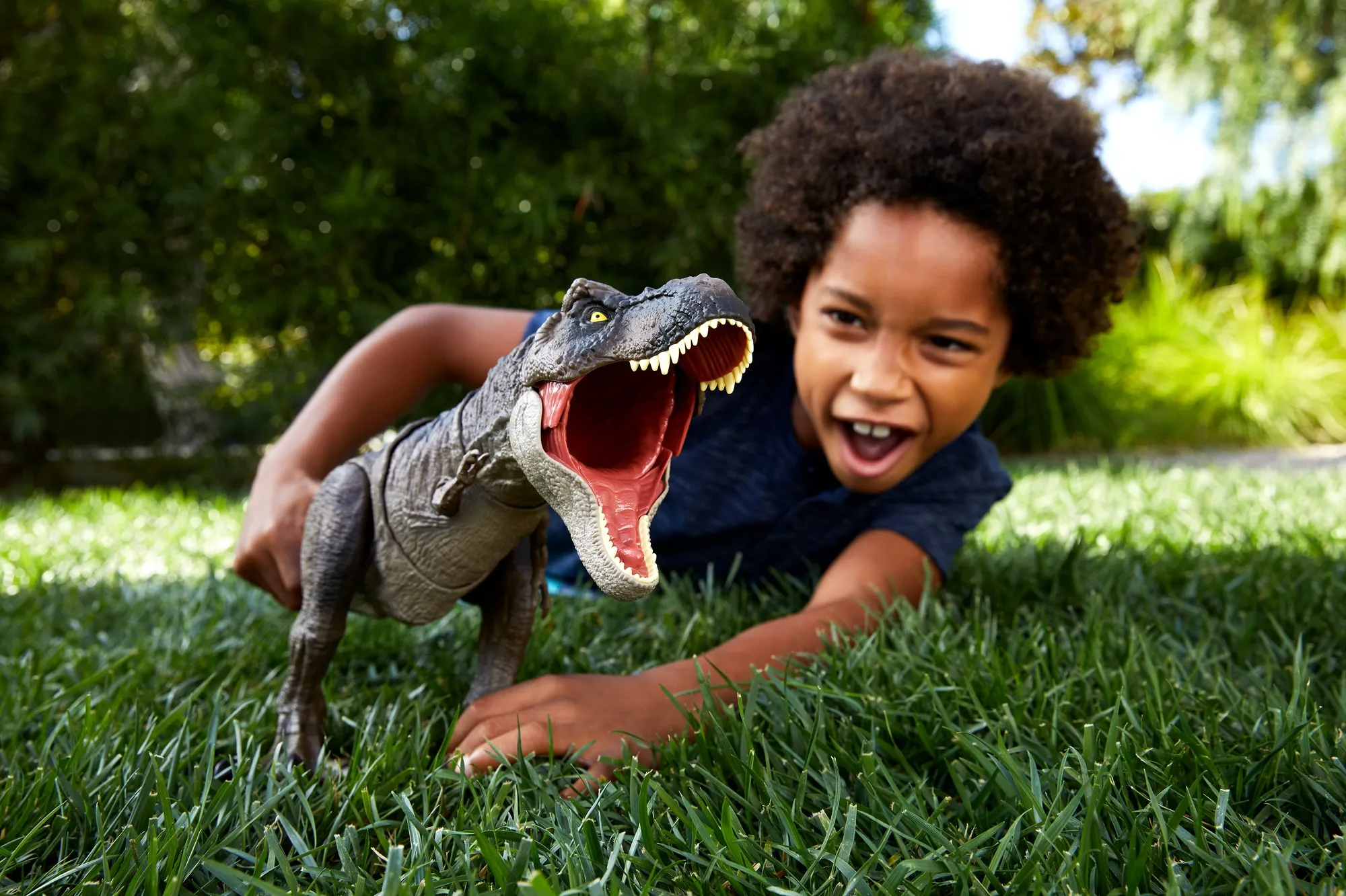 Mattel Jurassic World Thrash n devour Tyrannosaurus Rex, play figure