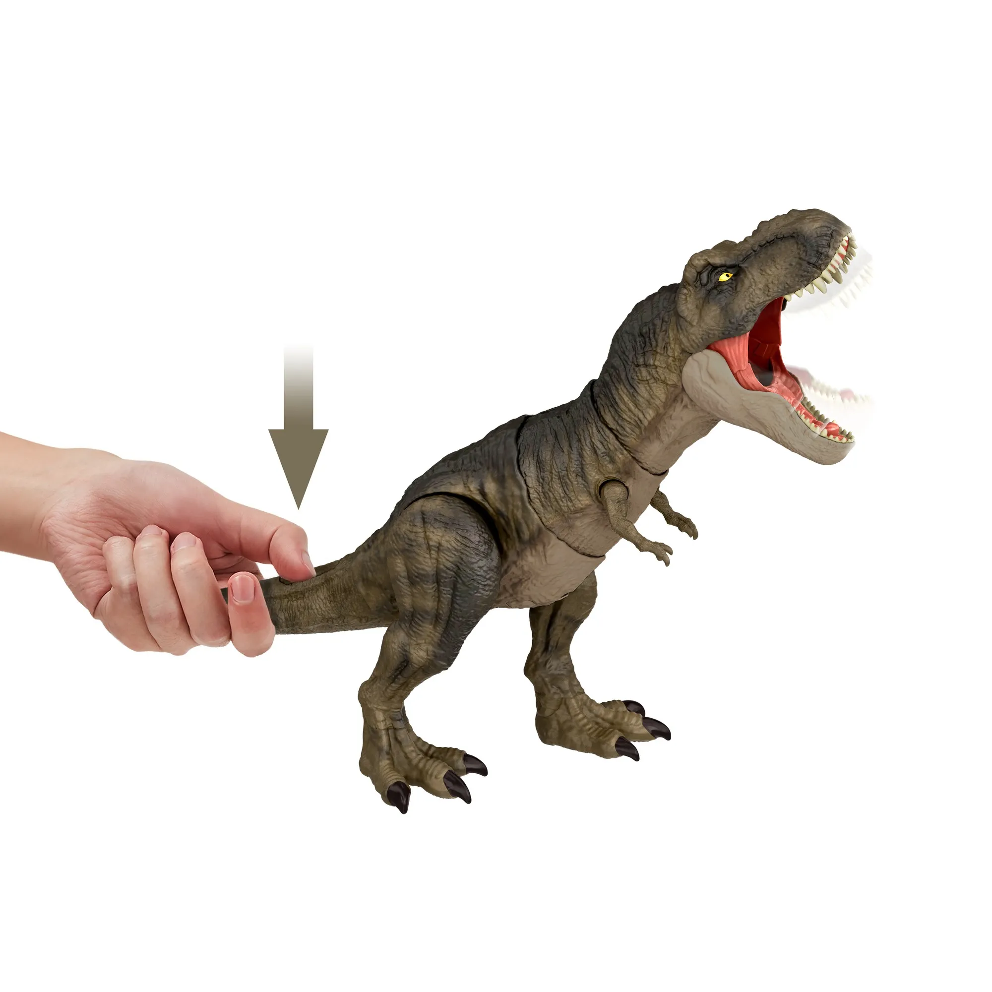 Mattel Jurassic World Thrash n devour Tyrannosaurus Rex, play figure