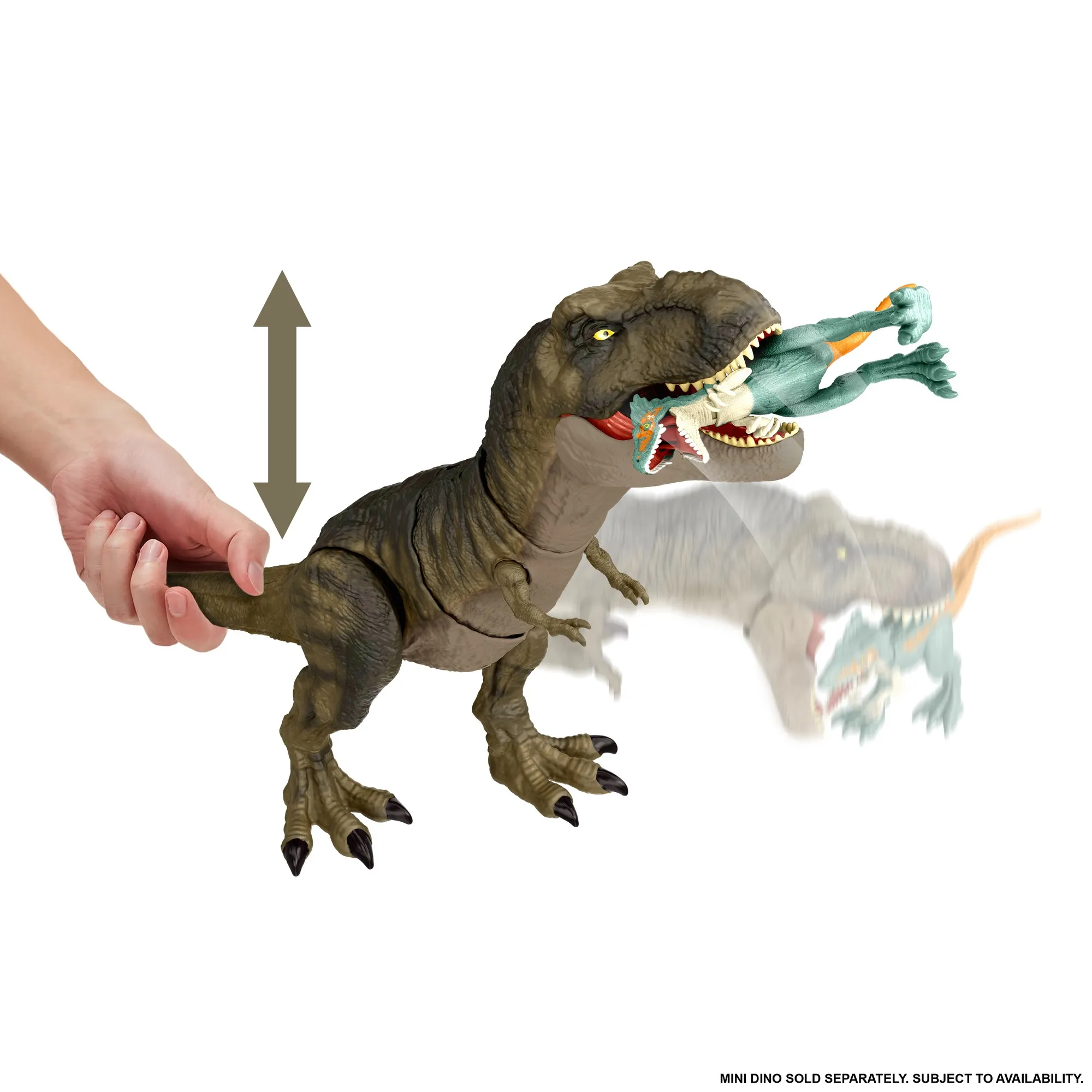 Mattel Jurassic World Thrash n devour Tyrannosaurus Rex, play figure