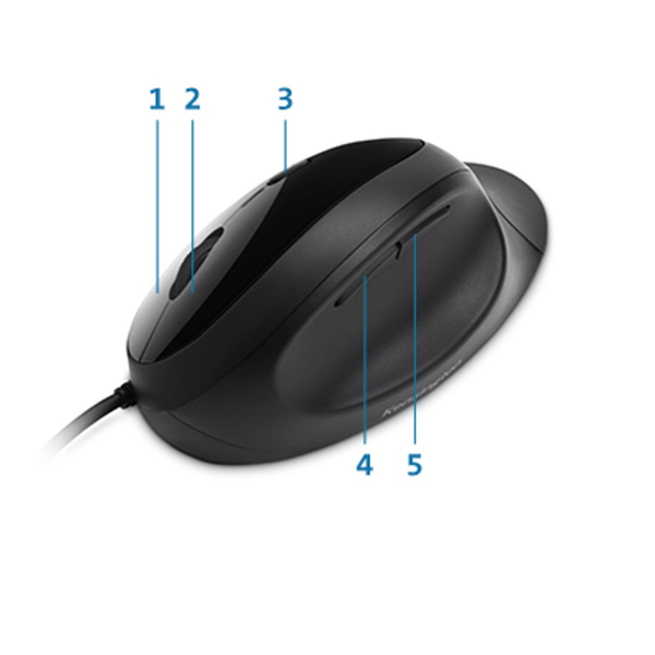 Kensington Pro Fit Ergo -langallinen ergonominen hiiri, musta