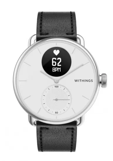 Withings band Black leather Steel HR 36mm, Move, Move ECG, Scanwatch 38mm