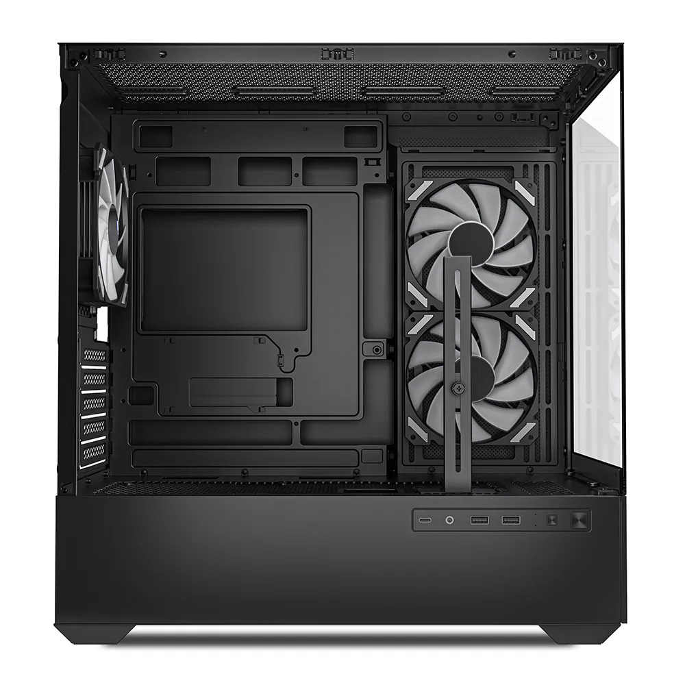 Sharkoon MK6 RGB Micro-ATX Case with window and RGB lighting, Black