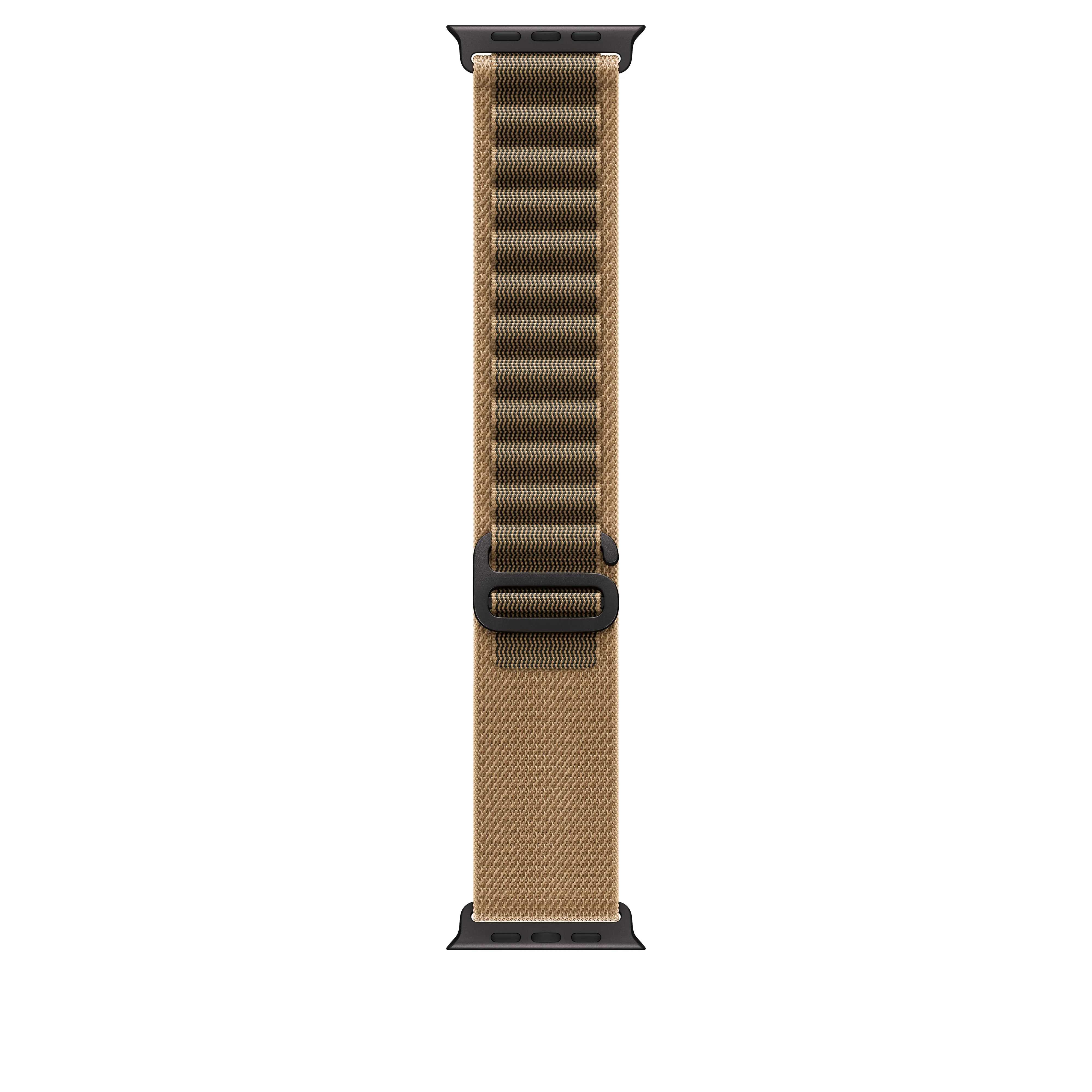 Apple Watch 49 mm -Alpine-ranneke, aavikonv&auml;rinen, keskikokoinen, mustatitaani