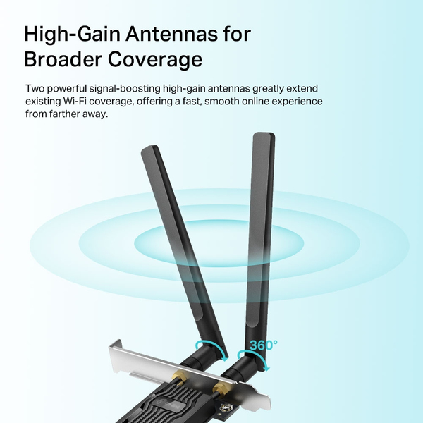 TP-Link Archer TX20E AX1800 Dual Band Wi-Fi 6 Bluetooth 5.2 -PCI Express Adapter