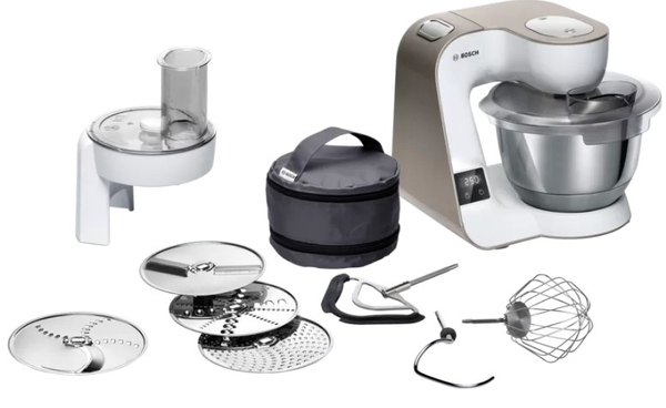 Bosch MUM5XW10 Series 4 Stand Mixer with Integrated Scale, 1000 Watt, 3.9 Liter, White