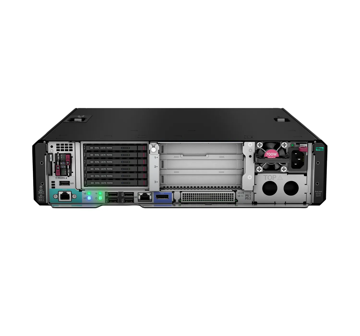 HPE ProLiant DL145 Gen11 8124P 2.45GHz 16c 1P 2x32GB-R 2SFF NS204i-u 2x1000W PS EMEA Server
