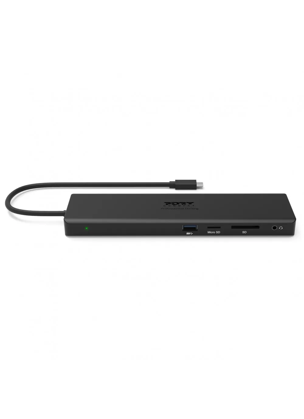 Port Designs USB-C Triple Screen Travel Docking Station, 100W PD