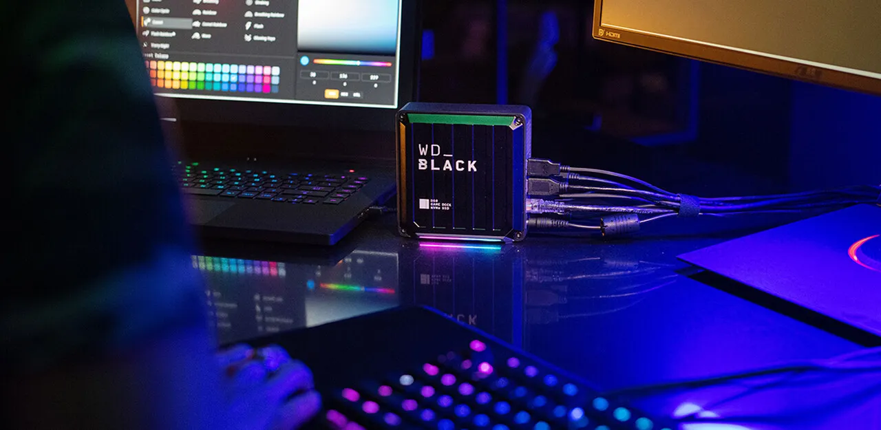 WD Black D50 Game Dock 1TB - External SSD, Black