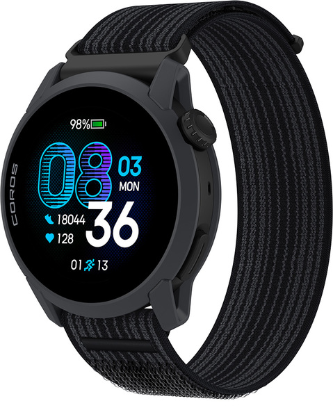 Coros PACE 4 Sports Watch with Nylon Band, Black