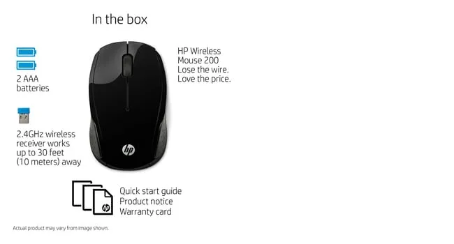 200 Black Wireless Mouse