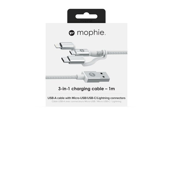 Mophie USB-A &ndash; USB-C 3.1 Gen 1 - kabel, 1 m, Vit