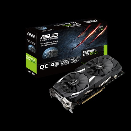 Asus GeForce GTX 1050 TI DC2O 4G - grafikkort