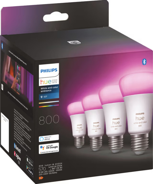 Hue White Color Ambiance E27 4-pack