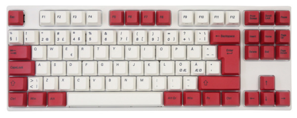 Varmilo VEA88 Special Edition White Plate V2 TKL MX Red - gaming keyboard, white/red