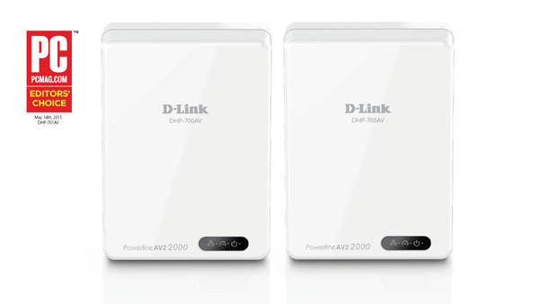 D-Link PowerLine AV2, startkit med 2 adaptrar, 1900Mbps, 1xRJ45, vit
