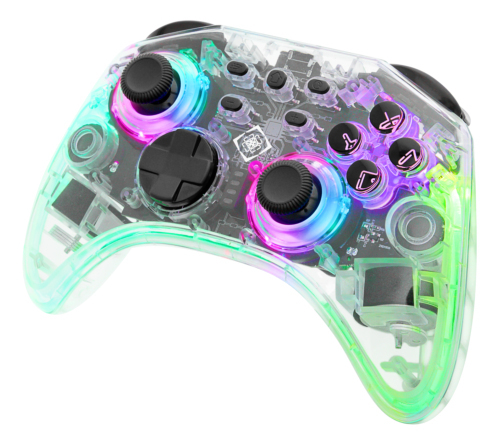 Deltaco Gaming Nintendo Switchin l&auml;pin&auml;kyv&auml;, RGB, makropainikkeet -langaton peliohjain (PC,Android,iOS)