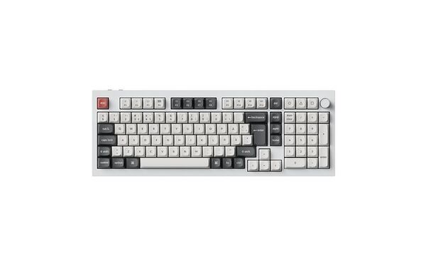 Keychron Q5 Ultra 96% 8K Wireless Mechanical Gaming Keyboard, Silk POM Red, White