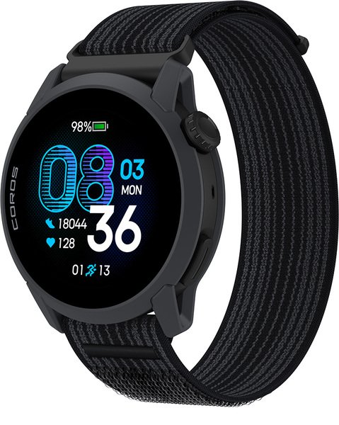Coros PACE 4 Sports Watch with Nylon Band, Black