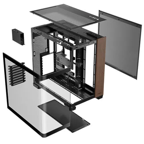 Antec C8 Curve Wood - midi chassi, Svart/Brun