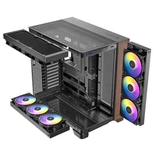 Antec C8 Curve Wood - midi chassi, Svart/Brun