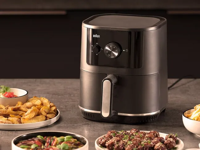 Braun MultiFry 3 HF3000, 4.3L, 1.2 kg, 1500W, air fryer, Black