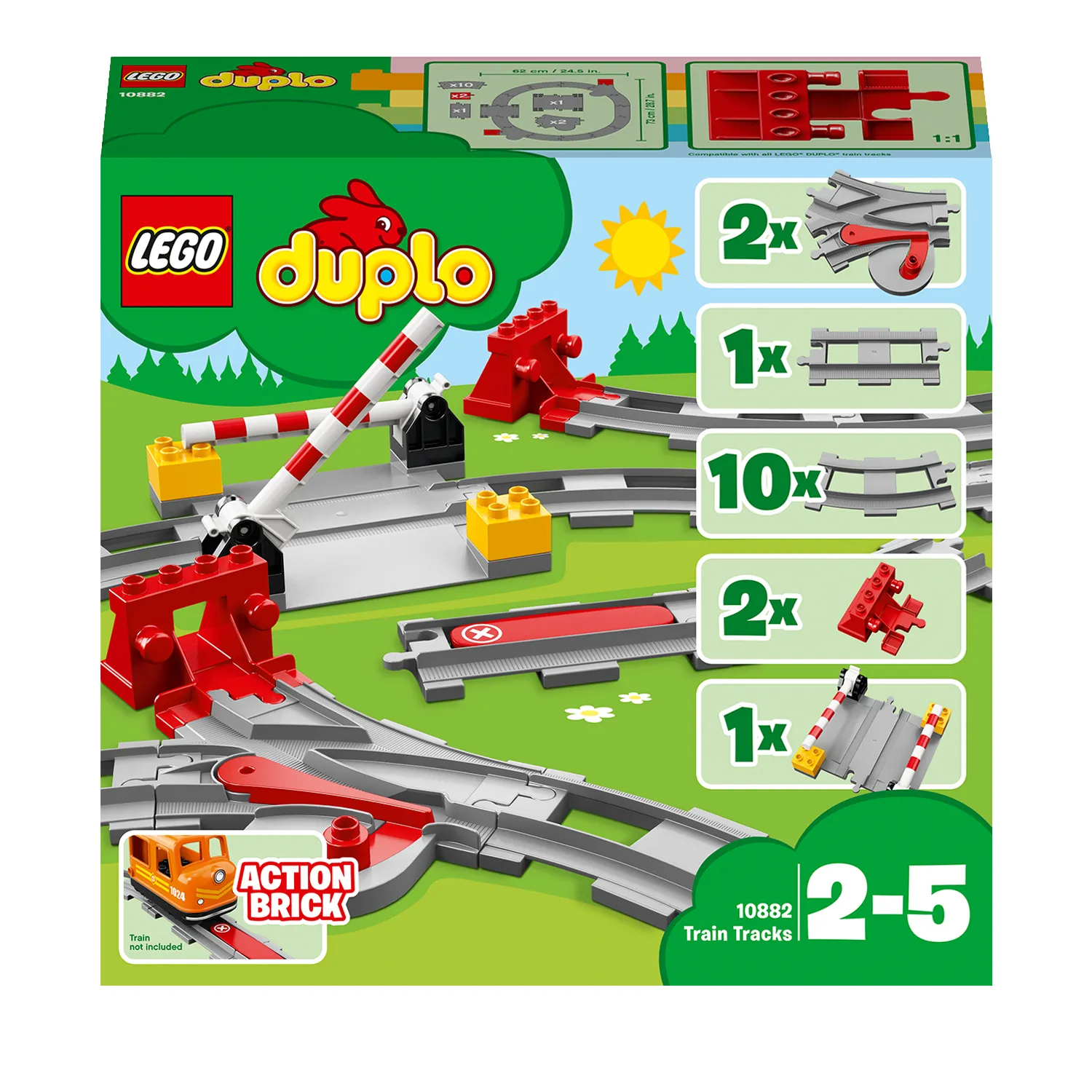 Lego Duplo railroad tracks 10882