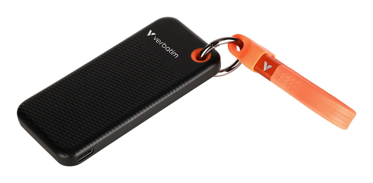 Verbatim Pocket SSD 512 Gt USB 3.2 Gen 2 (USB-C) -ulkoinen SSD, kannettava, musta/oranssi