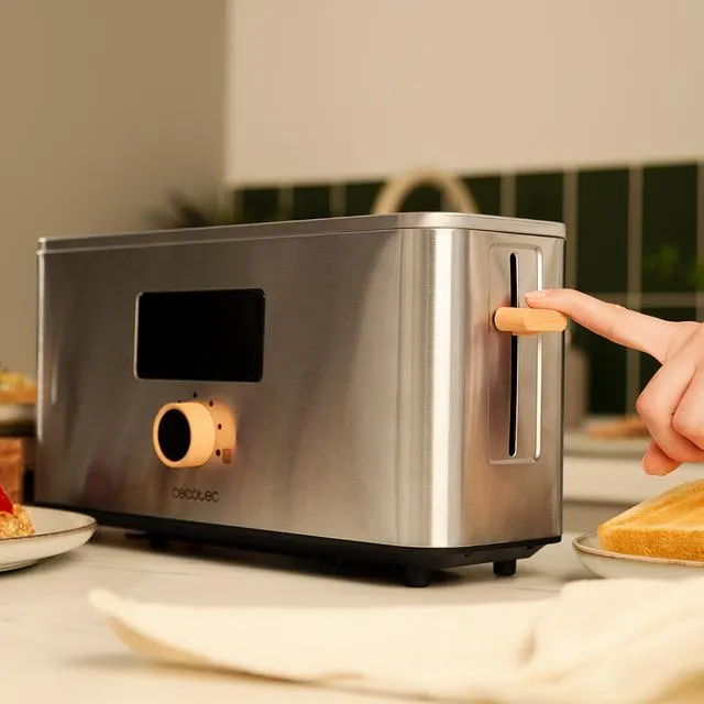 CECOTEC Touch & Toast Extra Leiv&auml;npaahdin 1000 W Ruostumaton ter&auml;s 2 viipaleelle