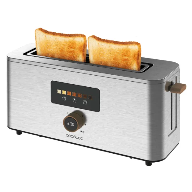 CECOTEC Touch &amp; Toast Extra Leiv&auml;npaahdin 1000 W Ruostumaton ter&auml;s 2 viipaleelle