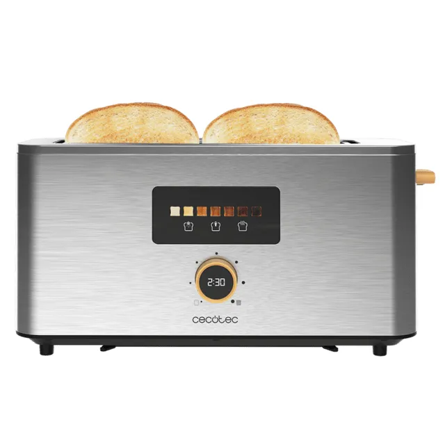 CECOTEC Touch &amp; Toast Extra Leiv&auml;npaahdin 1000 W Ruostumaton ter&auml;s 2 viipaleelle
